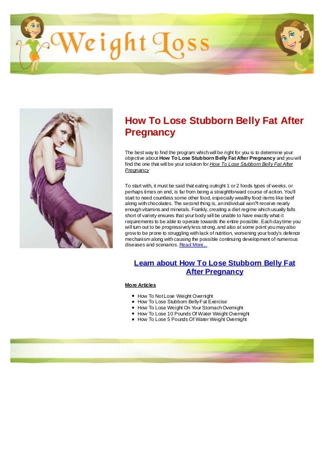 how to lose belly fat after pregnancy