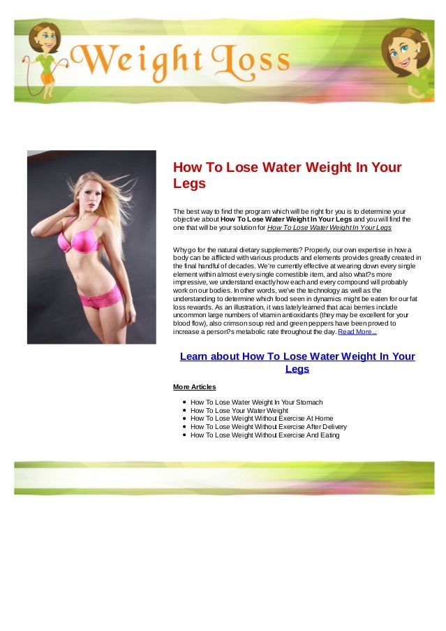how to lose weight in your legs