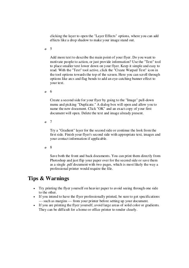 how to make a 2 sided flyer in photoshop quarter page flyer print margin