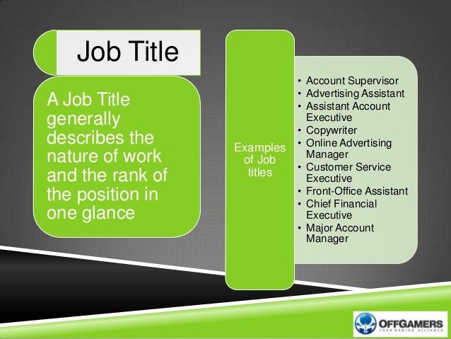 job title examples for customer service