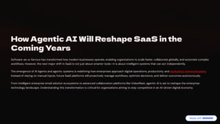 How Agentic AI Will Reshape SaaS in the Coming Years | PDF