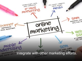 @santilli51
Integrate with other marketing efforts.
 