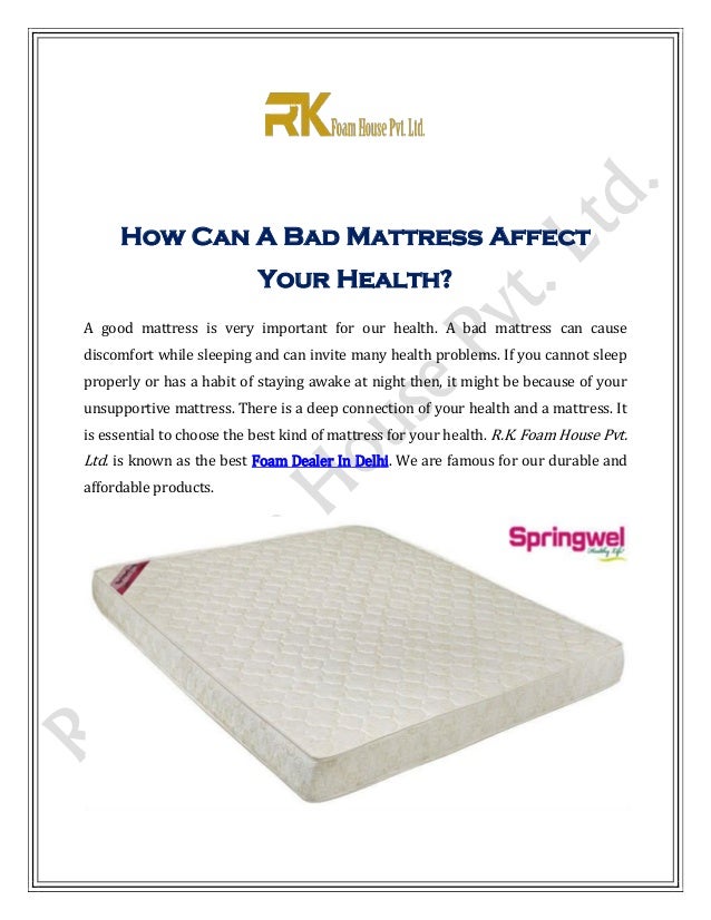 How Can A Bad Mattress Affect Your Health?