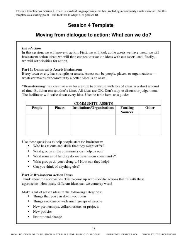 How to Develop Discussion Materials for Public Dialogue