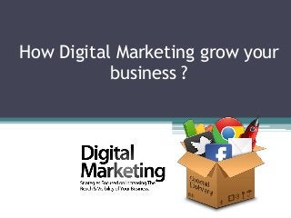 How Digital Marketing grow your
business ?
 