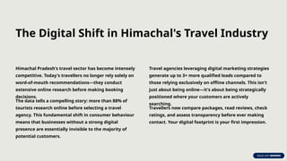 The Digital Shift in Himachal's Travel Industry
Himachal Pradesh's travel sector has become intensely
competitive. Today's...
