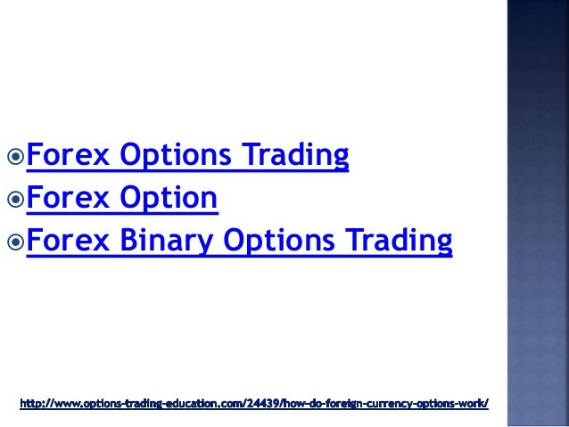 How fx options work