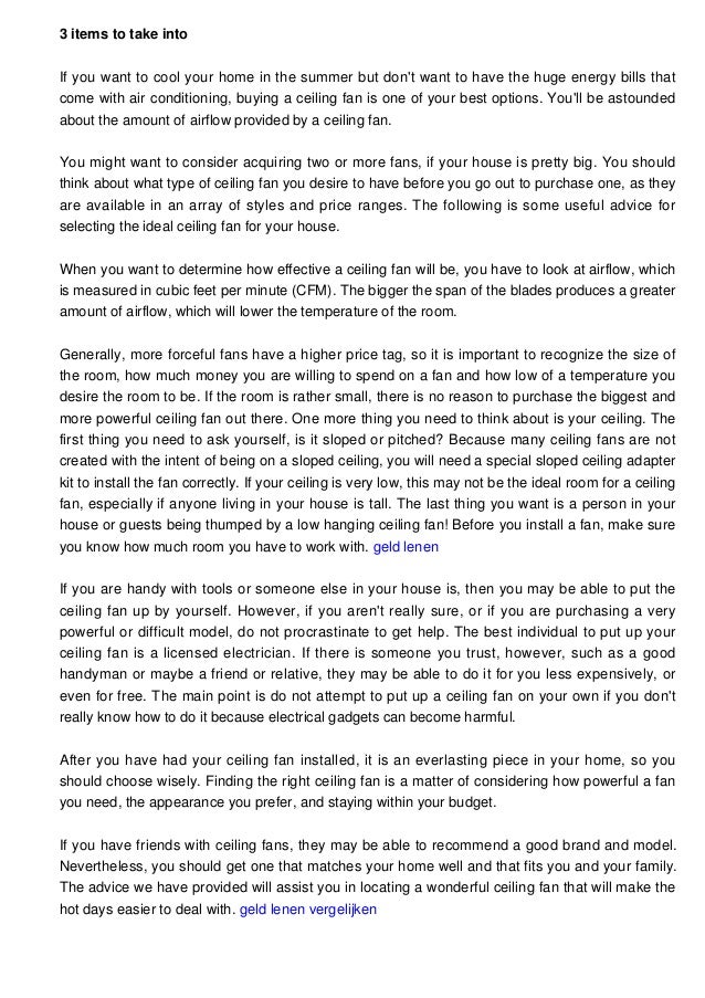 The Things That You Should Know Before Purchasing A Ceiling Fan