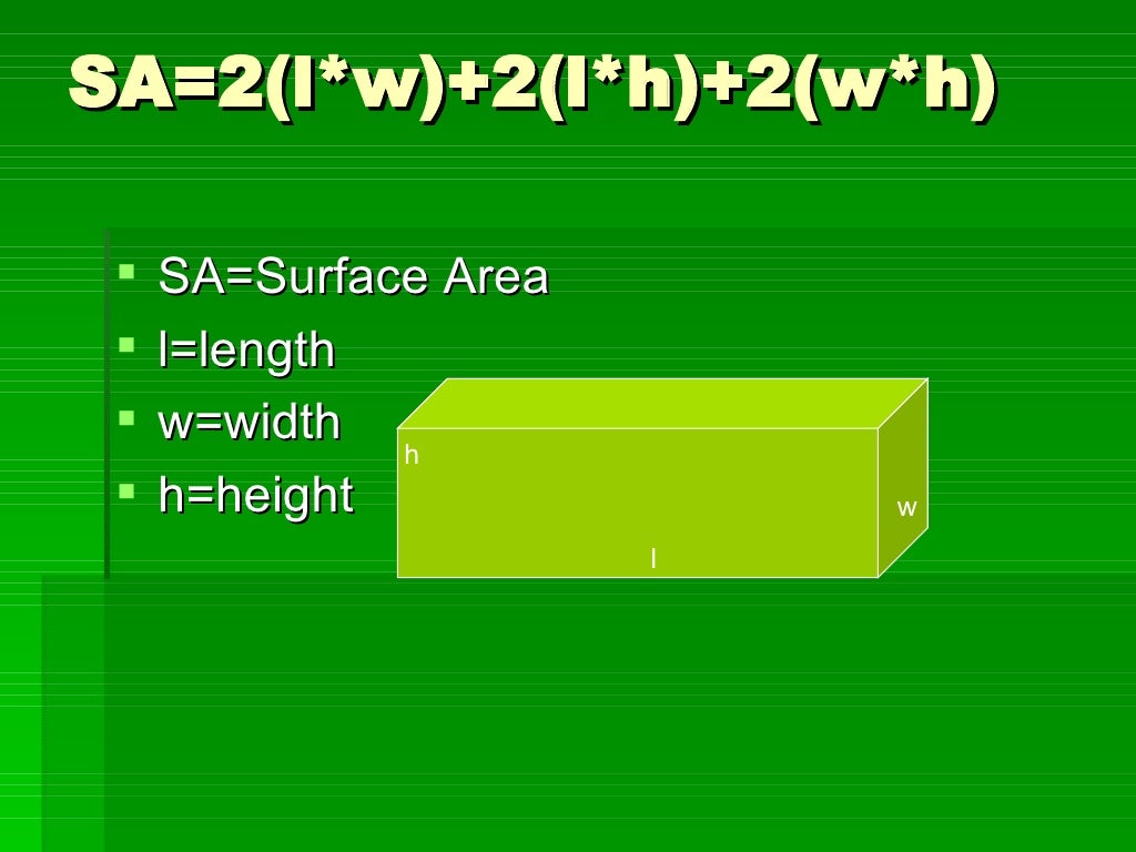 How do you find the surface area of a rectangular prism 