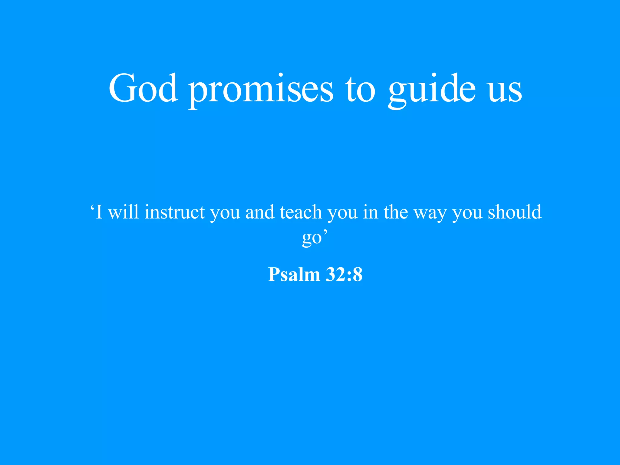 How does God guide us? | PPT