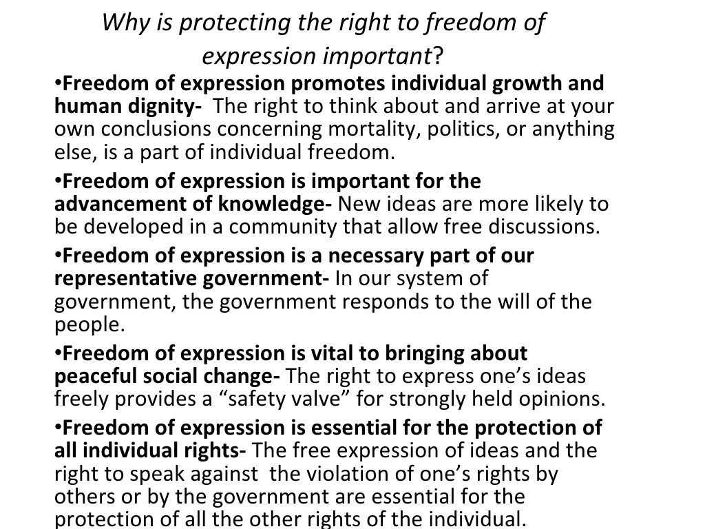 legal essay on freedom of expression