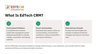 How EdTech CRM Drives Faster Growth for Educational Institutions | PDF