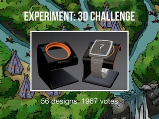 EXPERIMENT: 3D CHALLENGE
56 designs, 1967 votes
 