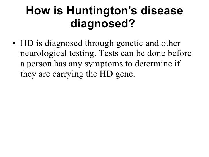 How Is Huntingtons Disease Diagnosed