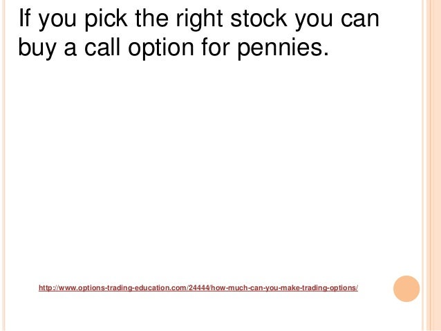 How you make money trading options