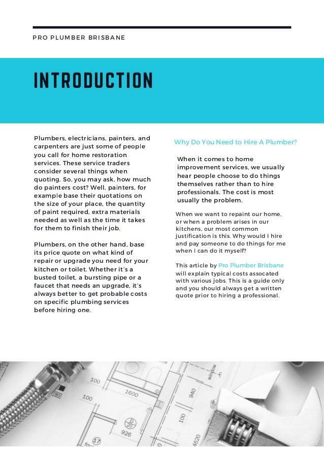 How Much Do Plumbers Cost? Free eBook