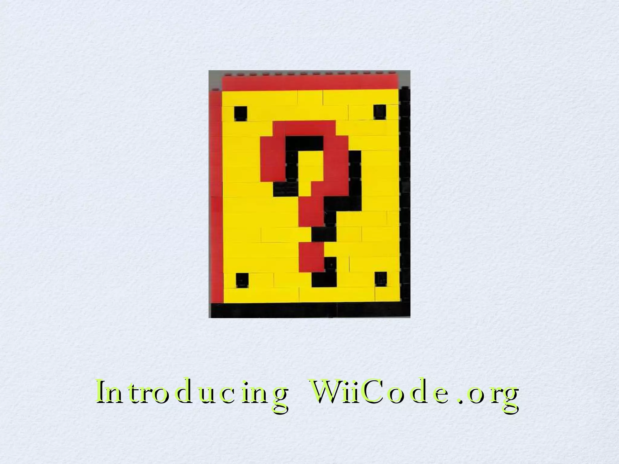 Introducing WiiCode.org 