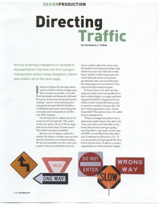 Directing Traffic - Design Production - HOW Magazine 