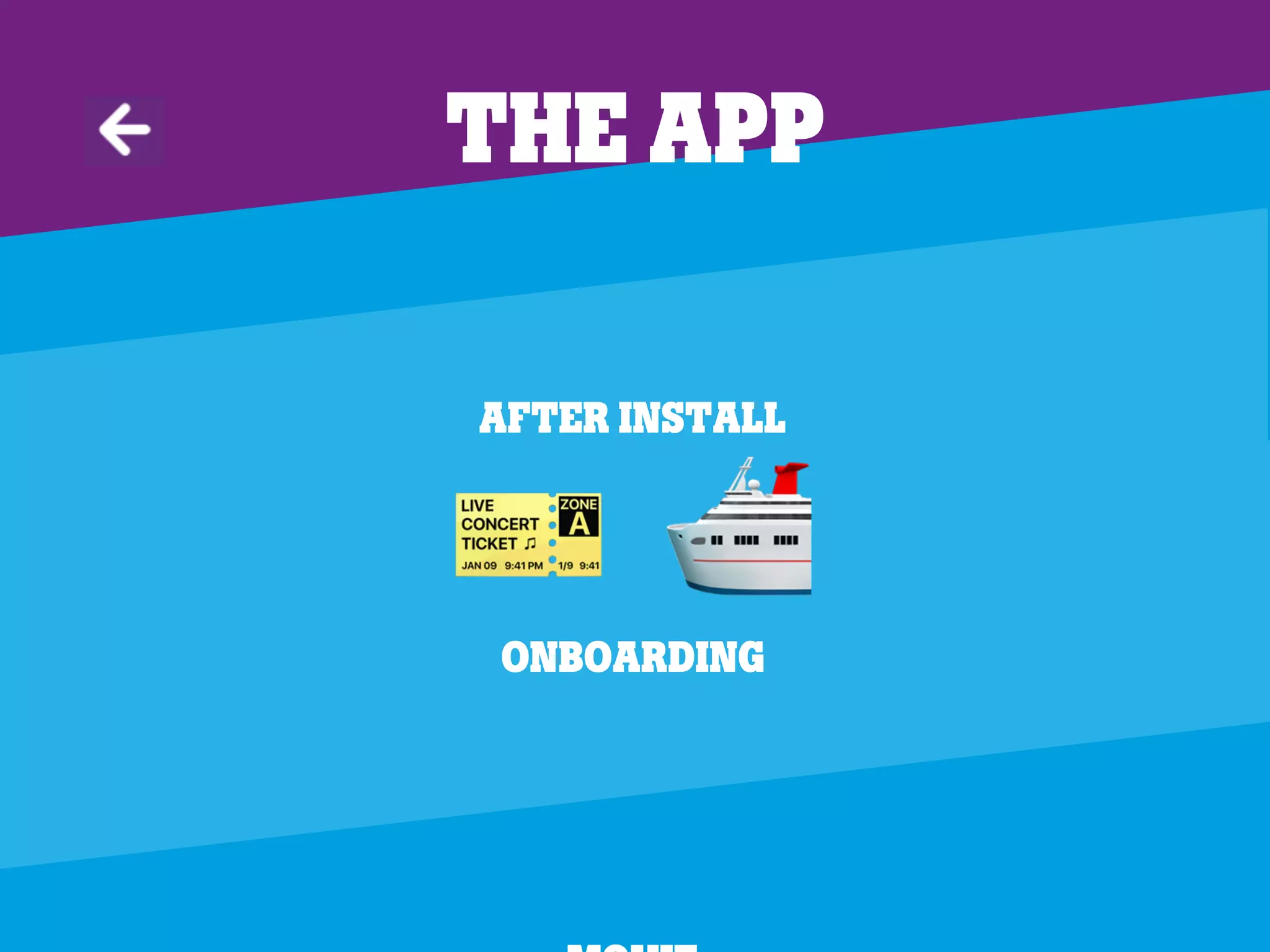 " #
User interface
After install
$ %
onBoarding
The app
 