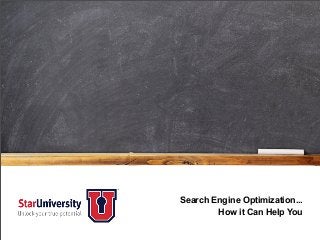 Search Engine Optimization...
How it Can Help You

 