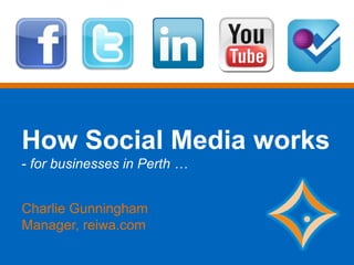 How Social Media works
- for businesses in Perth …


Charlie Gunningham
Manager, reiwa.com
 