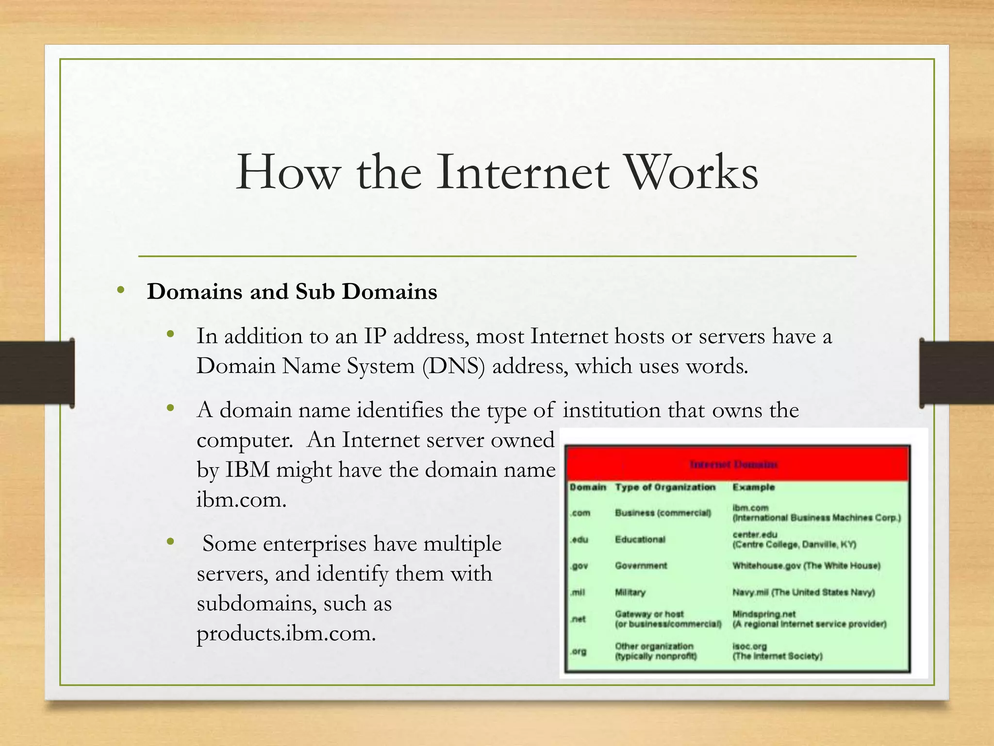 How the-internet-works | PPT | Computer Networking | Computing