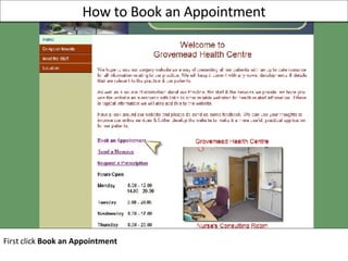 How to Book an Appointment First click  Book an Appointment   