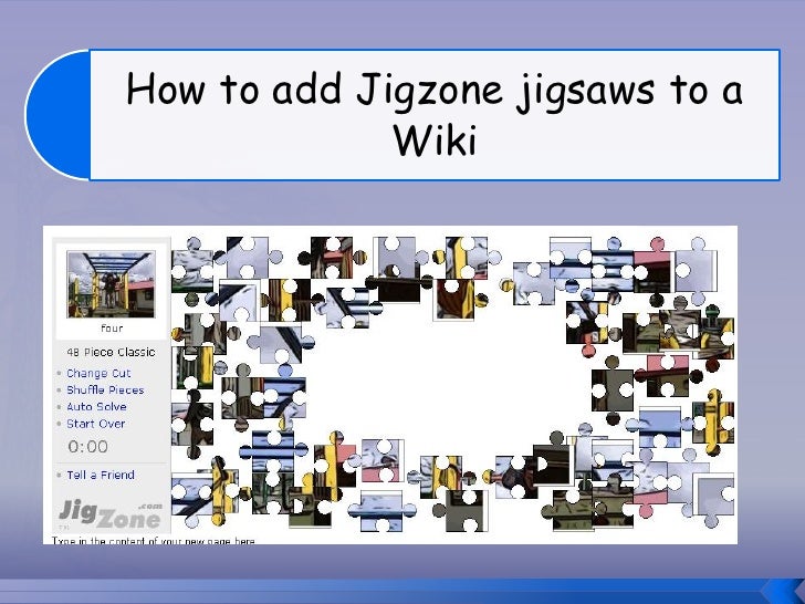How To Add Jigzone Jigsaws To A Wiki