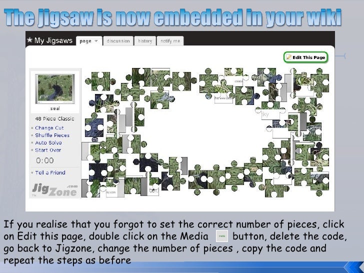 How To Add Jigzone Jigsaws To A Wiki
