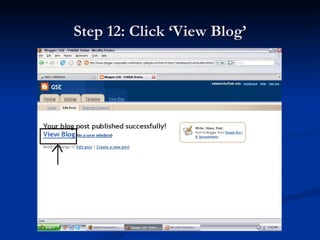 Step 12: Click ‘View Blog’