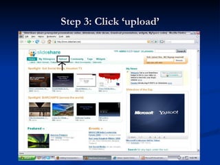 Step 3: Click ‘upload’