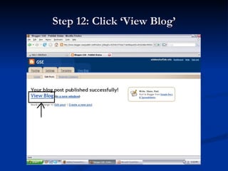 Step 12: Click ‘View Blog’
