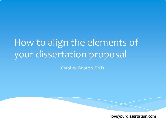Elements of a doctoral dissertation