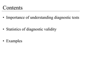 MRCPsych08 - How To Analyse Diagnostic Test Studies (June08)