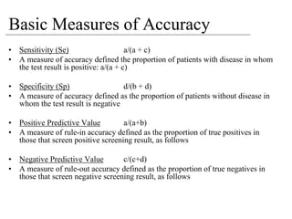 MRCPsych08 - How To Analyse Diagnostic Test Studies (June08)