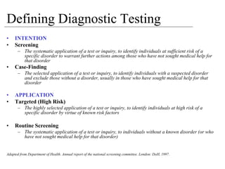 MRCPsych08 - How To Analyse Diagnostic Test Studies (June08)