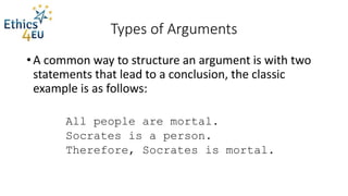Structuring A Complex Argument How to Argue Logically | PPTX