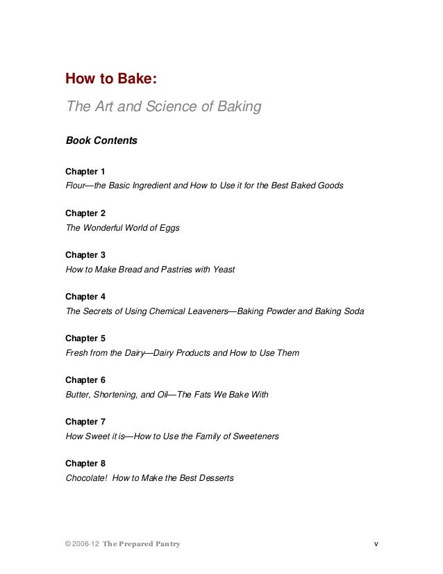 How To Bake Book The Art And Science Of Baking