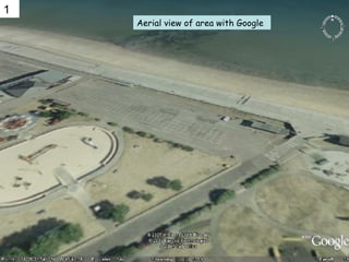 Aerial view of area with Google 1 