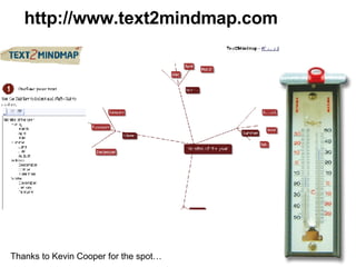 http://www.text2mindmap.com Thanks to Kevin Cooper for the spot… 