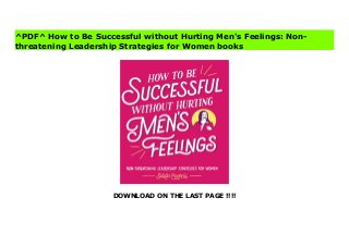 DOWNLOAD ON THE LAST PAGE !!!!
^PDF^ How to Be Successful without Hurting Men's Feelings: Non-threatening Leadership Strategies for Women books The unspoken rules for how women should behave in the workplace are as numerous as they are confusing. Ask for a pay rise? Pushy.Take credit for an idea? Arrogant.Admit a mistake? Weak.Successfully juggle work and family? Unpromotable.In How to Be Successful Without Hurting Men's Feelings, Sarah Cooper, author of the bestselling 100 Tricks to Appear Smart in Meetings, illustrates how women can achieve their dreams, succeed in their careers and become leaders, without harming the fragile male ego.This wickedly funny tongue-in-cheek guide includes chapters on ‘How to Ace Your Job Interview Without Over-acing It’, ‘9 Non-threatening Leadership Strategies for Women’, and ‘Choose Your Own Adventure: Do You Want to Be Likeable or Successful?’. It even includes several pages to doodle on while men finish explaining things.When all else fails, there is a set of cut-outable moustaches inside to allow women to seem more man-like, which will probably lead to a quick promotion!PRAISE FOR 100 TRICKS TO APPEAR SMART IN MEETINGS:'A lot of fun and absolutely on the money' Daily Telegraph, Book of the Year'Even though it's mostly a comedy book, I can't help but think how legitmately useful I would have found this in my early twenties' The Pool'Sarah Cooper is uncannily spot on when describing the seemingly innocent behaviours of people attempting to impress others' Christine Tsai, Founding Partner, 500 STARTUPS
^PDF^ How to Be Successful without Hurting Men's Feelings: Non-
threatening Leadership Strategies for Women books
 