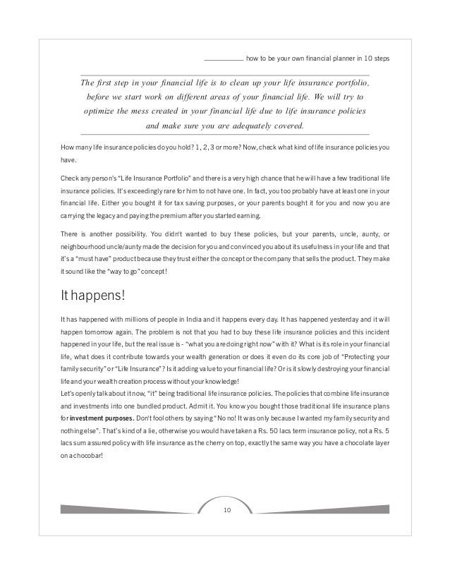 How To be your own financial planner in 10 steps sample chapter