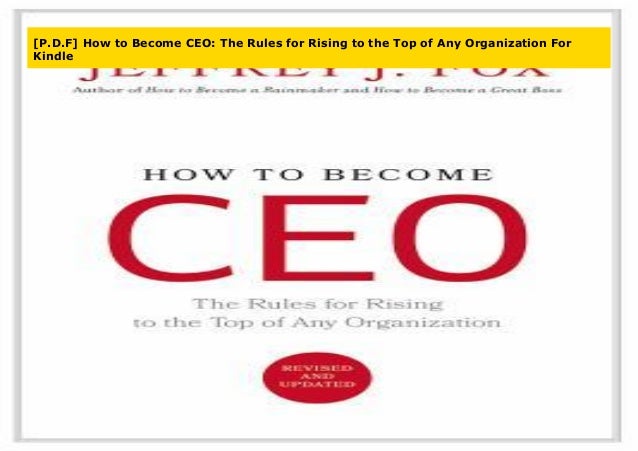 How To Be A Ceo Pdf