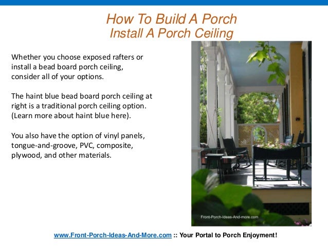 How To Build A Porch