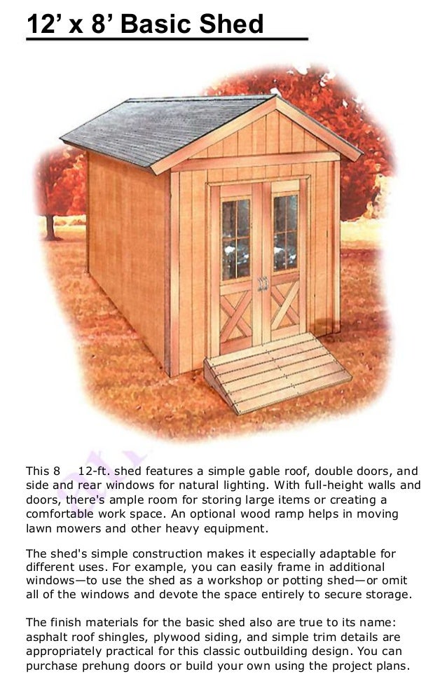 How to Build a Shed - Free Shed Plan Ebook Step by Step ...