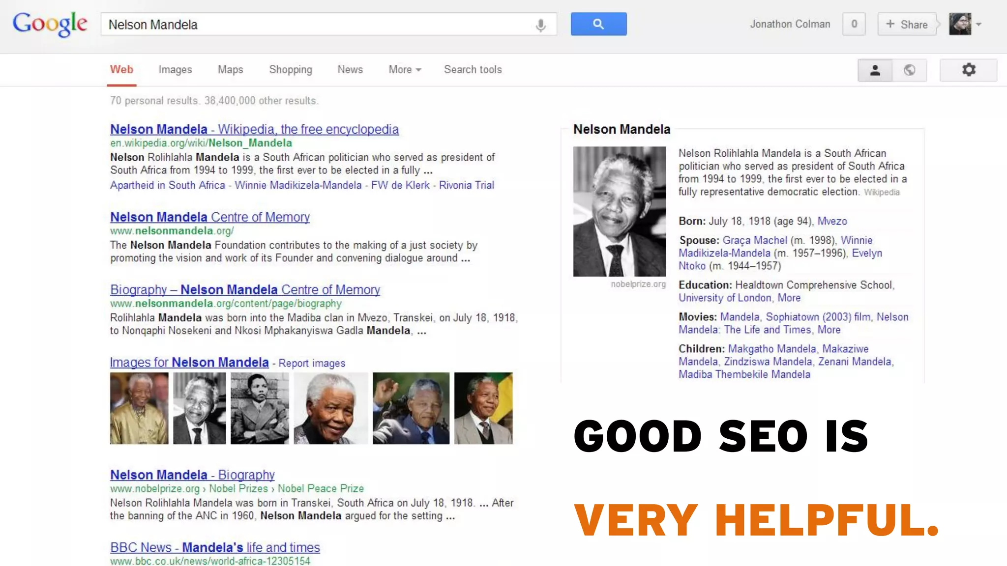 GOOD SEO IS
VERY HELPFUL.
 