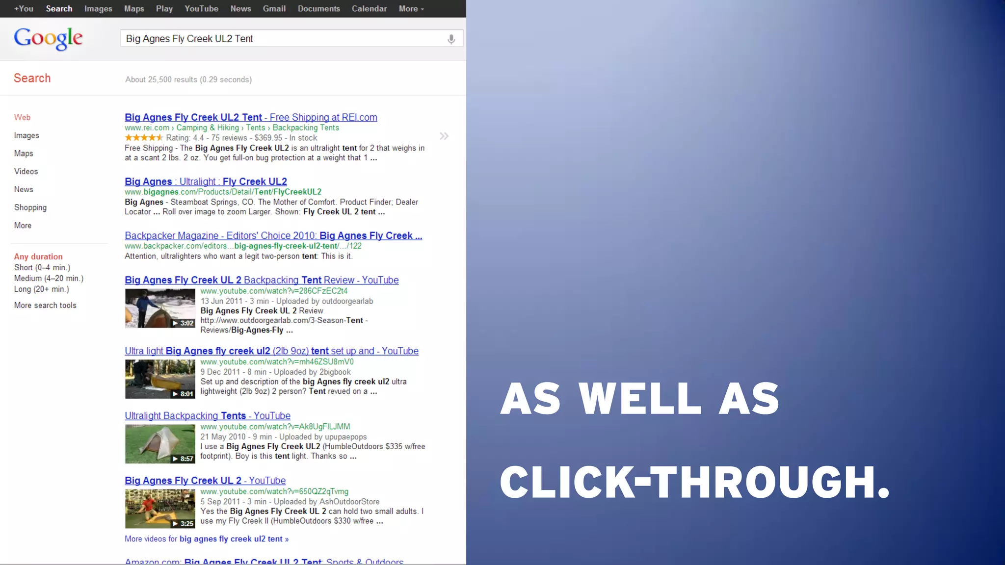 AS WELL AS
CLICK-THROUGH.
 