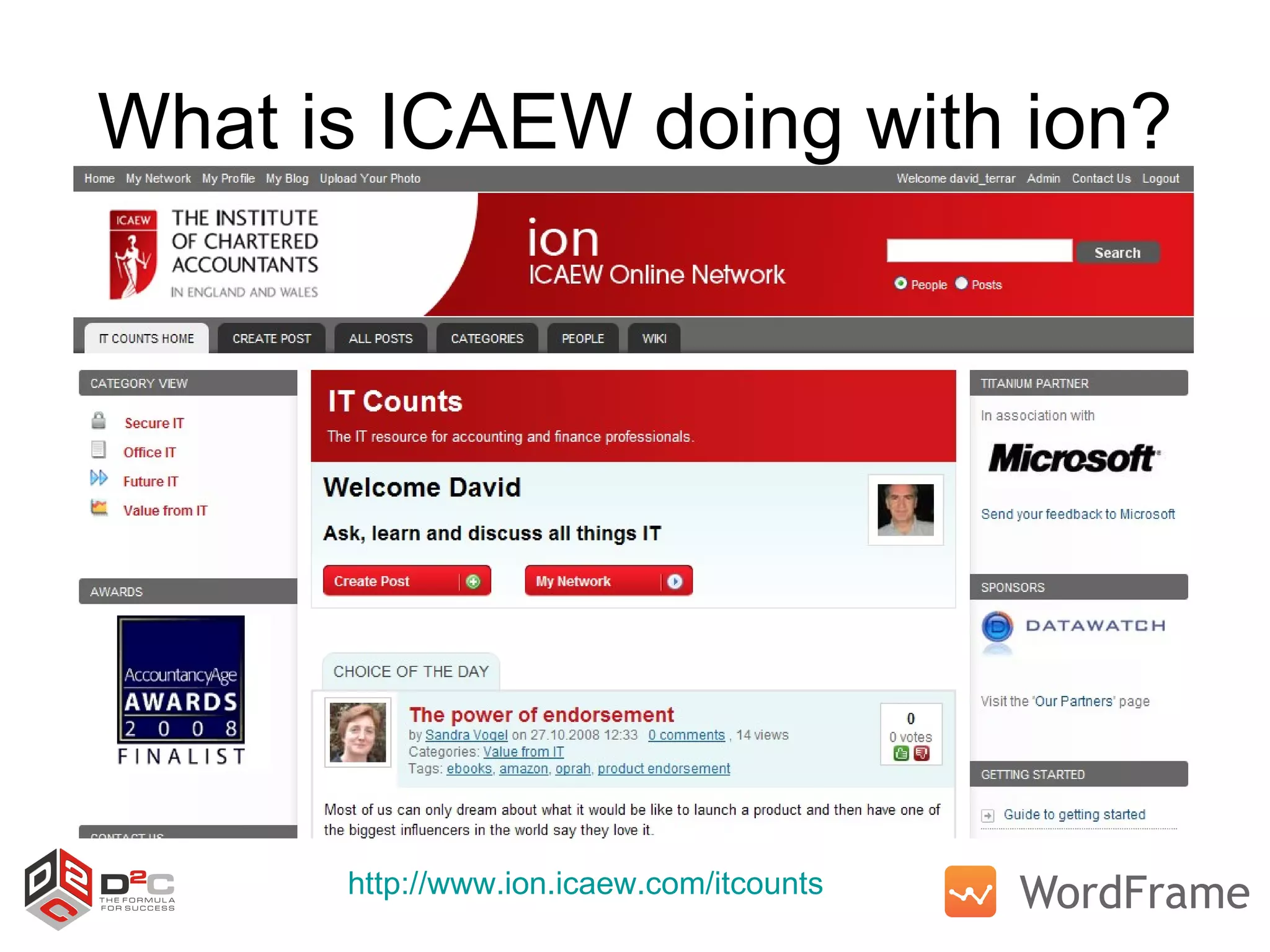 What is ICAEW doing with ion? http://www.ion.icaew.com/itcounts   