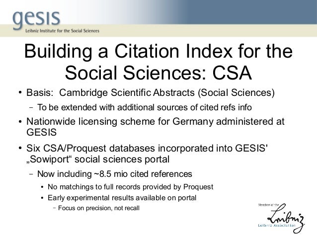 How to build your own citation index