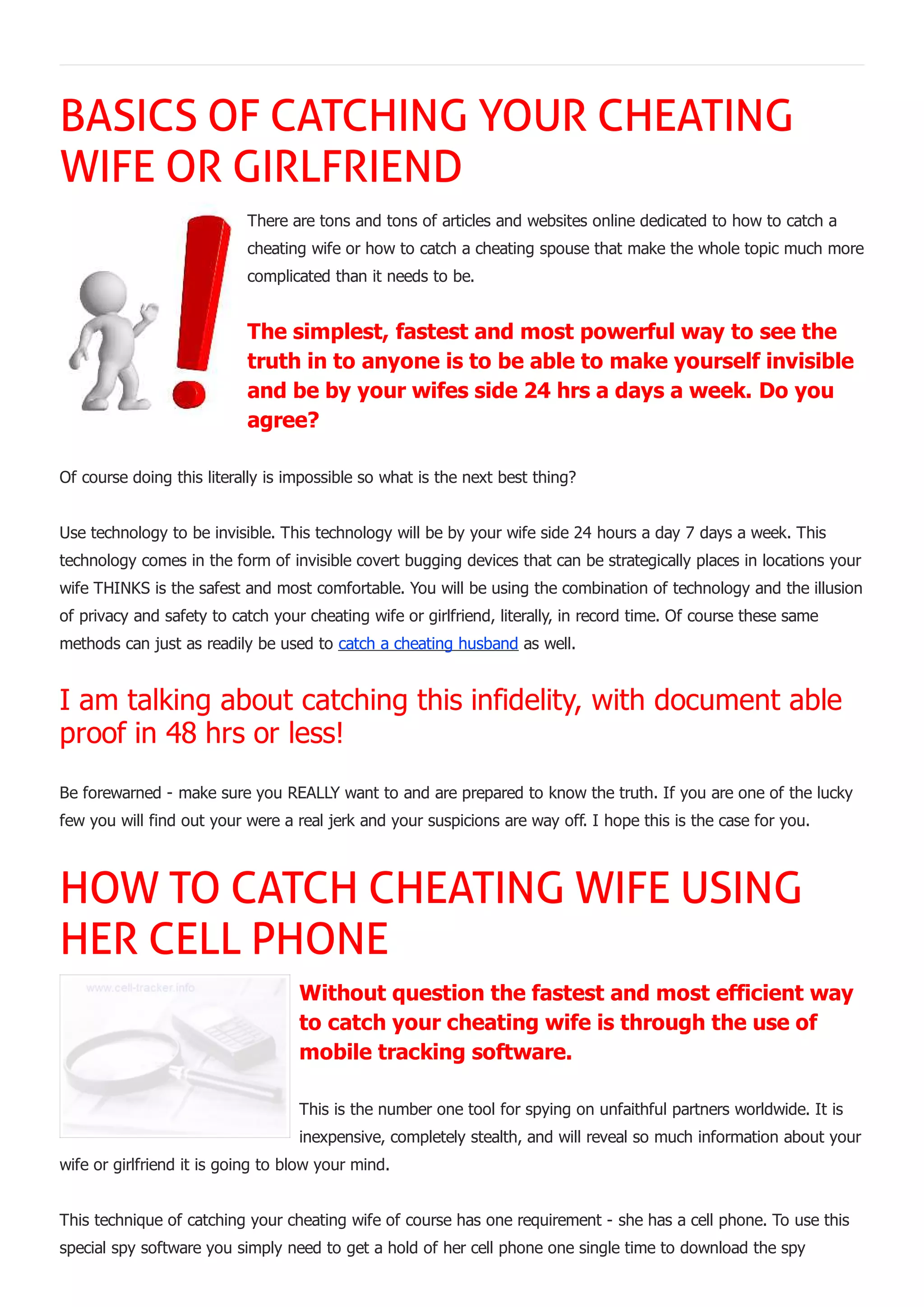 How tocatchcheatingwife PDF
